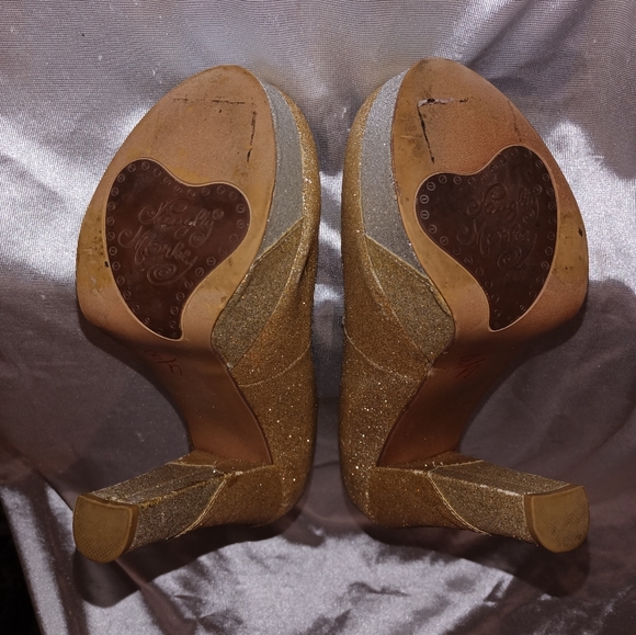 Naughty monkey gold glitter with some silver glitter chunky platforms 6 - Picture 5 of 12